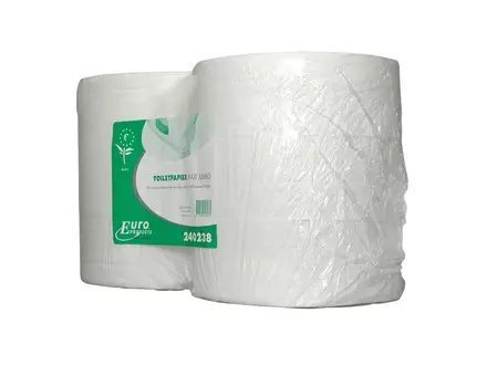 Euro Products toiletpapier Maxi Jumbo 2-laags recycled tissue 380 meter wit
