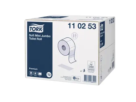 Tork zacht toiletpapier Mini Jumbo 2-laags Premium T2 wit