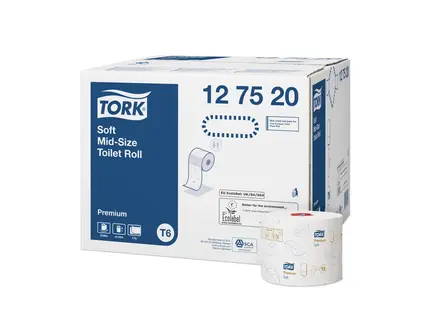 Tork toiletpapier zacht Mid-size 2-laags T6 Premium wit