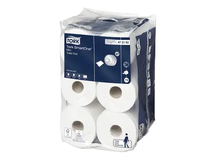 Tork SmartOne Mini toiletpapier 2-laags T9 wit