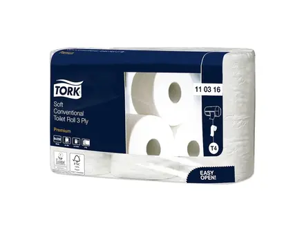 Tork Zacht Traditioneel toiletpapier 3-laags T4 250 vel wit