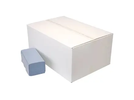 Euro Products handdoekpapier Z-vouw recycled 1-laags 230x250 mm blauw