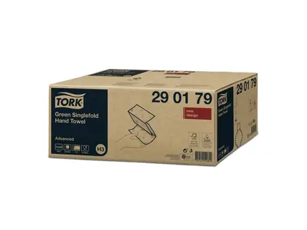 Tork handdoekpapier Z-vouw Advanced H3 2-laags groen