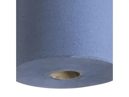 Euro Products handdoekrol cellulose verlijmd 3-laags 80 meter blauw