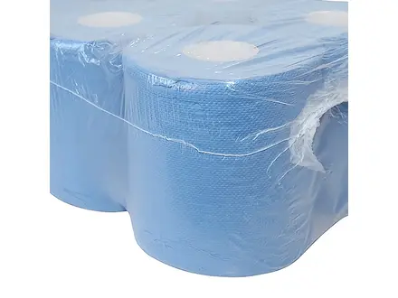 Euro Products poetspapier midi 2-laags gerecycled 150 meter blauw