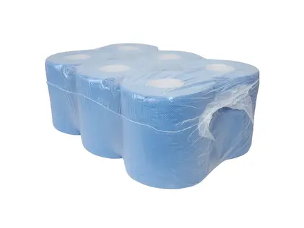 Euro Products poetspapier midi 2-laags gerecycled 150 meter blauw