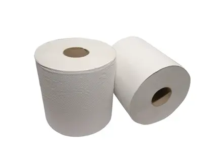 Euro Products poetspapier midi geperforeerd 2-laags recycled 150 meter wit