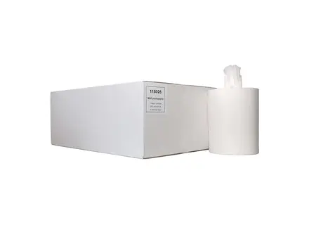 Euro Products poetspapier midi coreless 1-laags cellulose 275 meter wit