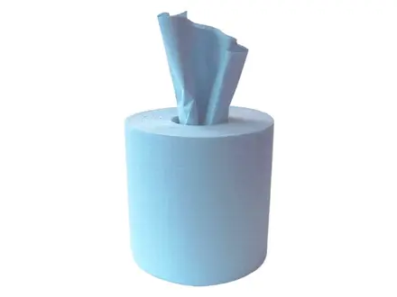 Euro Products poetspapier midi coreless 1-laags recycled 300 meter blauw