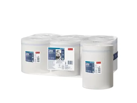 Tork Wiping Paper Plus poetsrol midi M2 2-laags 160 meter wit
