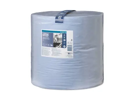 Tork poetspapier industrierol Heavy-Duty W1 2-laags 340 meter blauw