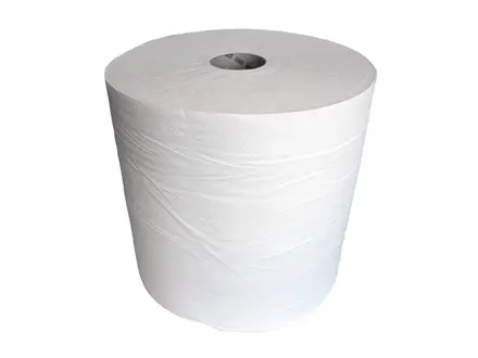 Euro Products poetspapier industrierol 2-laags cellulose 350 meter wit