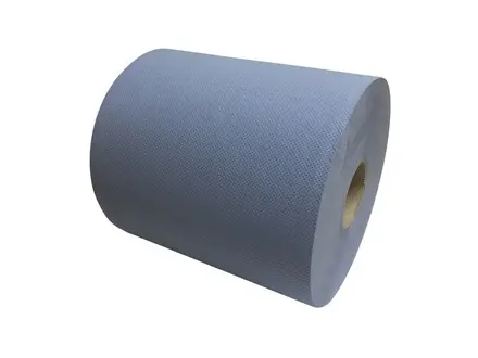 Euro Products poetspapier industrierol 2-laags recycled 380 meter blauw