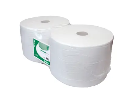 Euro Products poetspapier industrierol 1-laags recycled 1000 meter wit