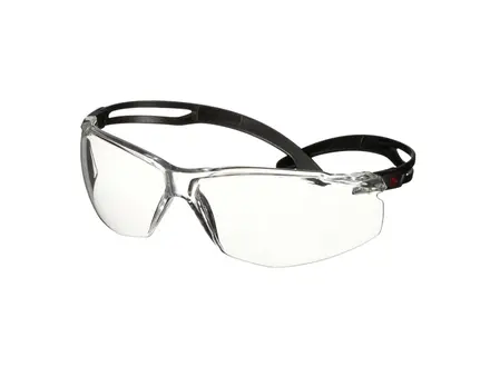 3M SecureFit 500 serie SF501AF-BLK veiligheidsbril polycarbonaat helder