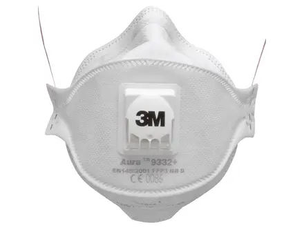 3M Aura 9332+ vouw-stofmasker FFP3 met uitademventiel