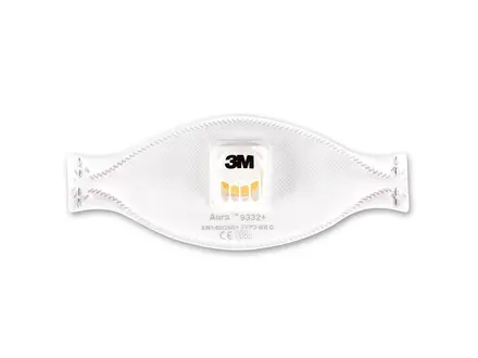 3M Aura 9332+ vouw-stofmasker FFP3 met uitademventiel