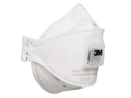 3M Aura 9322+ Gen3 vouw-stofmasker FFP2 met uitademventiel