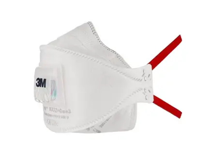 3M Aura 9332+ Gen3 vouw-stofmasker FFP3 NR D V met uitademventiel
