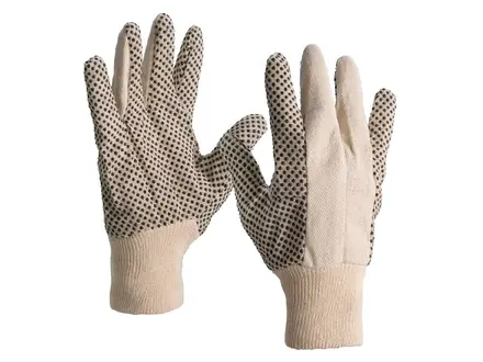 Handschoen katoen met PVC polkadots algemeen gebruik