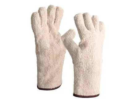 Handschoen algemeen gebruik frotte katoen met kap