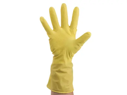 Hycare handschoen latex geel