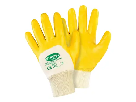 Stronghand Yellowstar handschoen nitril mechanische bescherming