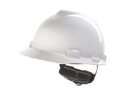 MSA V-Gard veiligheidshelm HDPE 4-punt draaiknop