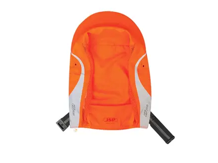 Hoes voor JSP HardCap Aerolite stootpet micro klep 25 mm fluo oranje