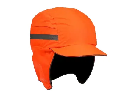 3M First Base 3 Winter stootpet ABS korte klep 55 mm fluo oranje