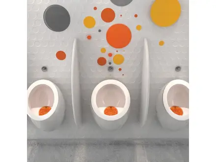 Desinfecterende urinoir matten Uriwave Mango oranje