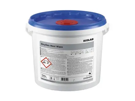 Ecolab OxyDes Maxi Wipes reinigings- en desinfectiedoekjes blauw