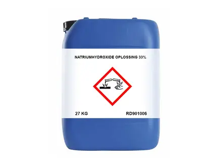 Natriumhydroxide oplossing 33% levensmiddelen kwaliteit 27 kg
