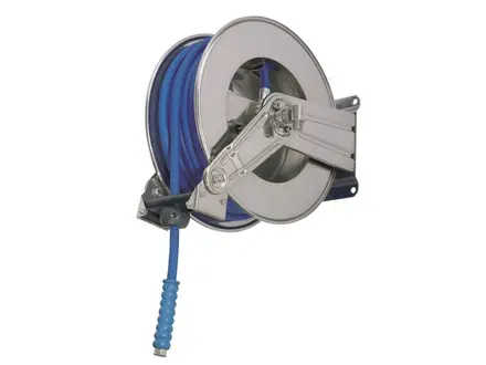 Slanghaspel RVS met 1/2'' slang en 2 m toevoerslang
