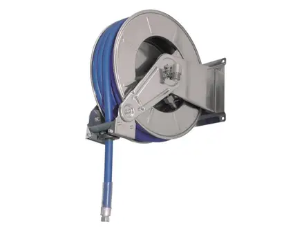 Slanghaspel RVS met 3/4'' slang en 2 m toevoerslang