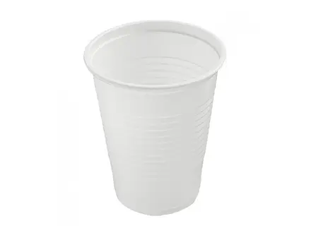 Plastic bekers 180 ml wit
