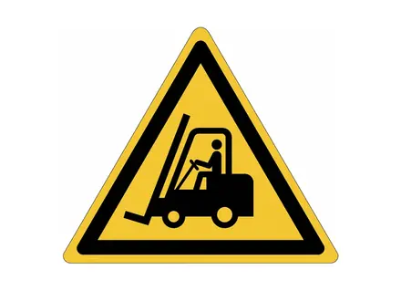 Sticker waarschuwing transportvoertuigen PIC 306