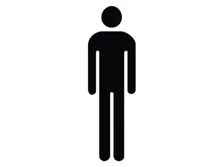 Sticker herentoilet PIC 466 75x150 mm