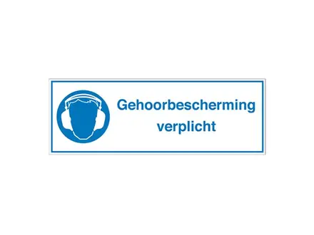 Sticker gehoorbescherming verplicht STN 664