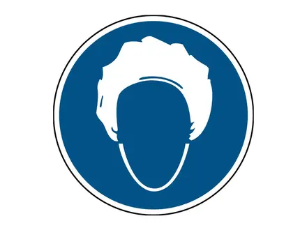 Sticker hoofddeksel verplicht PIC 269 rond