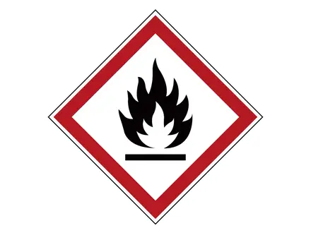 Sticker brandgevaarlijk PIC 1802