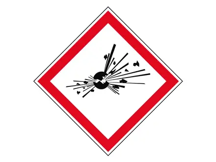 Sticker explosiegevaar PIC 1801