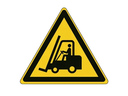 Sticker waarschuwing transportvoertuigen W014 driehoek