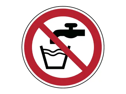 Brady sticker geen drinkwater P005