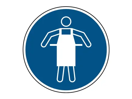 Sticker beschermschort verplicht M026 rond