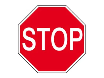 Vloersticker STOP D350 rond