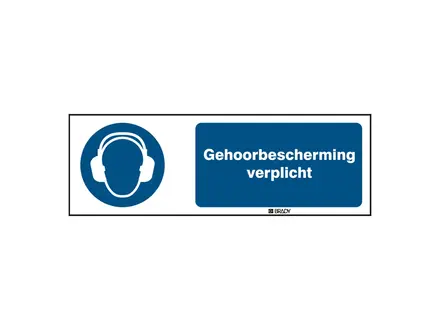 Sticker gehoorbescherming verplicht M003 B-862