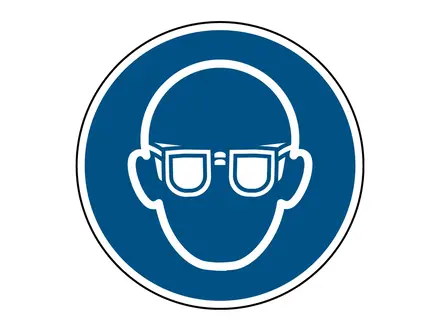 Sticker oogbescherming verplicht M004 B-862