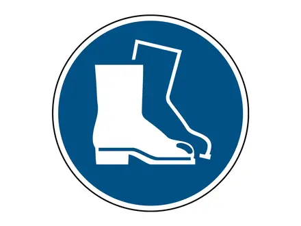 Sticker veiligheidsschoenen verplicht M008 B-862