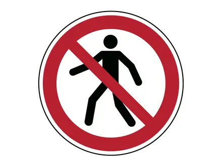 Sticker verboden voor voetgangers P004 B-862